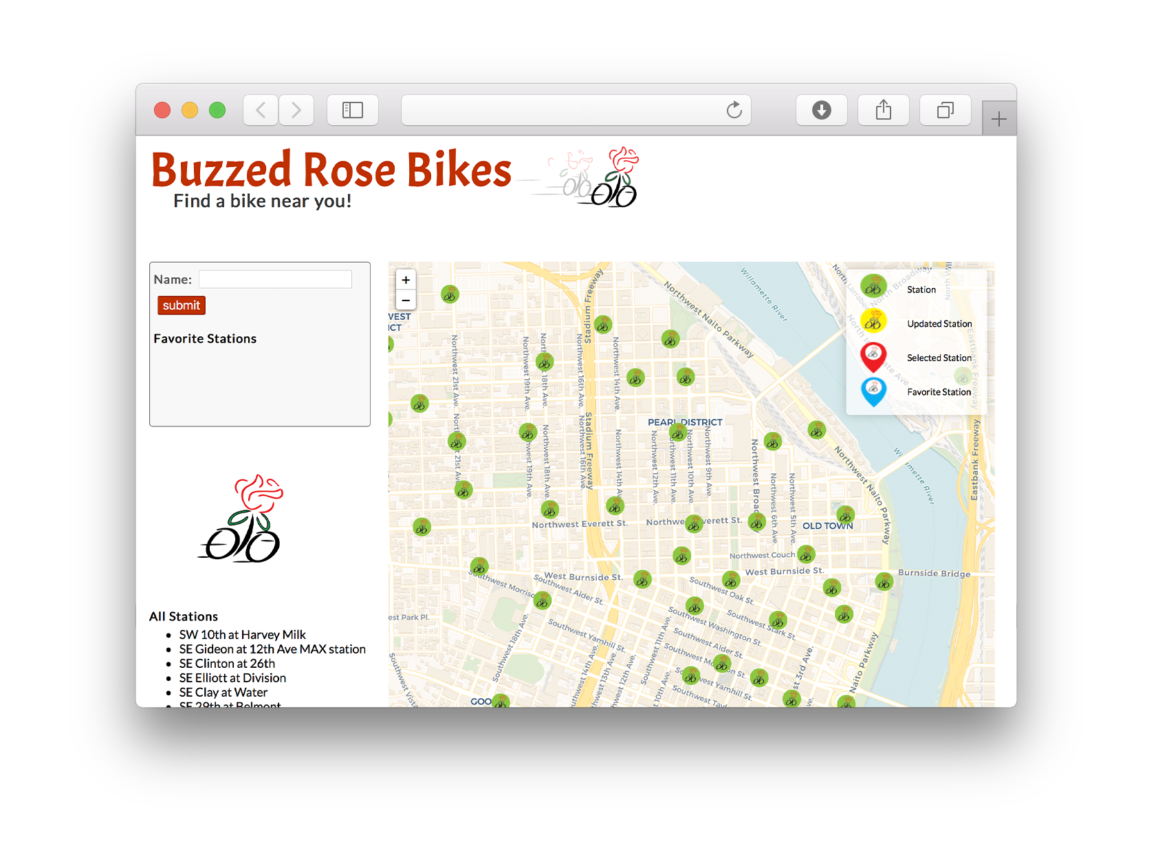 A screenshot of my project titled Mock Bikeshare